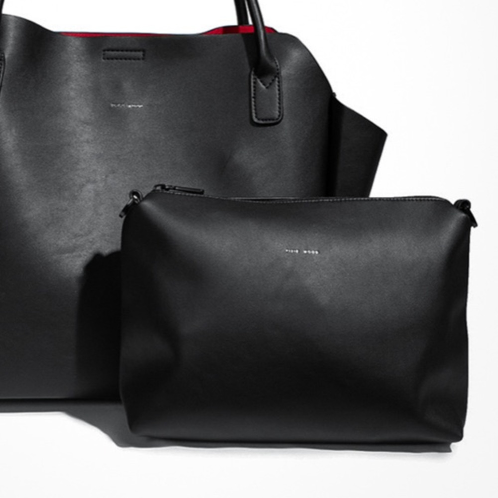 Pixie Mood Black Vegan Leather Pouch/Crossbody